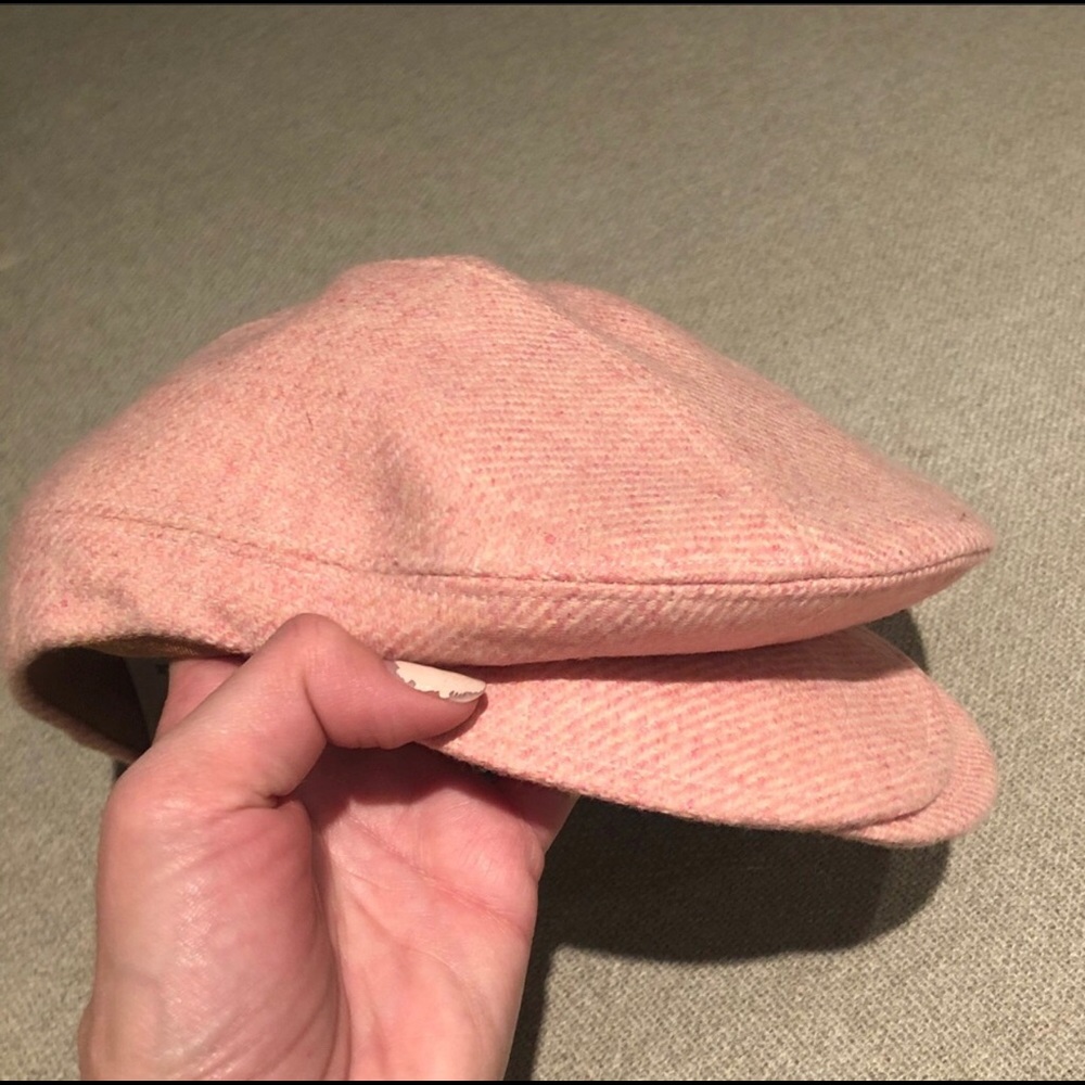 Eugenia Kim pink tweed newsboy cap size small